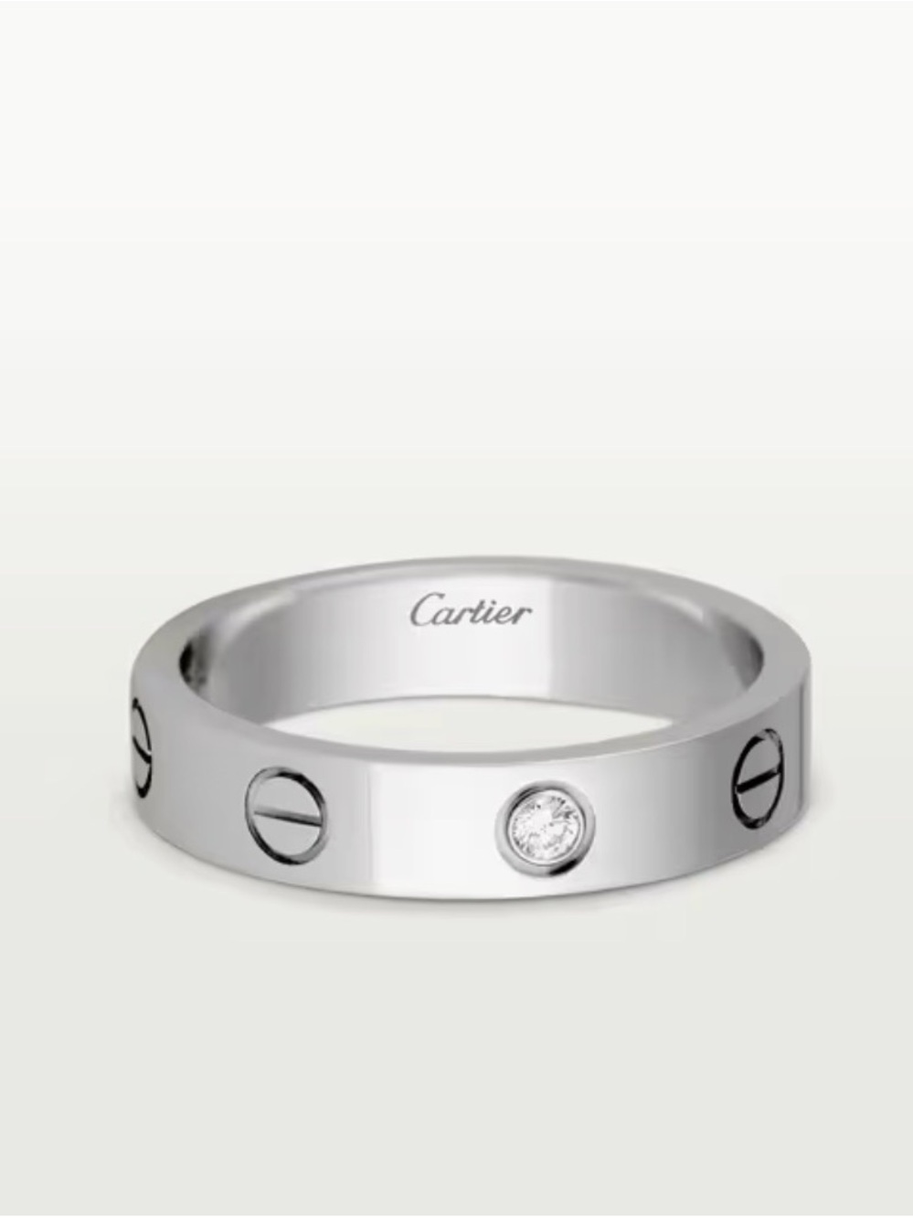 Cartier Small Love Ring White 18K Gold and Diamond - Size 6